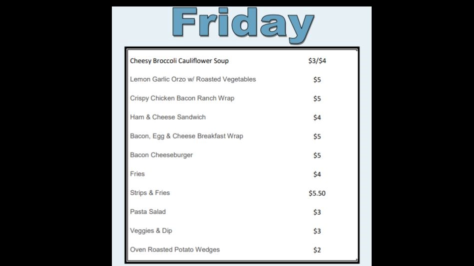 Menu June 17